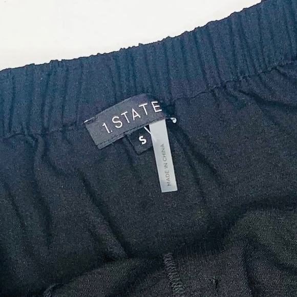 1.State Black Strapless Knot Tie Mini Dress - Picture 2 of 3